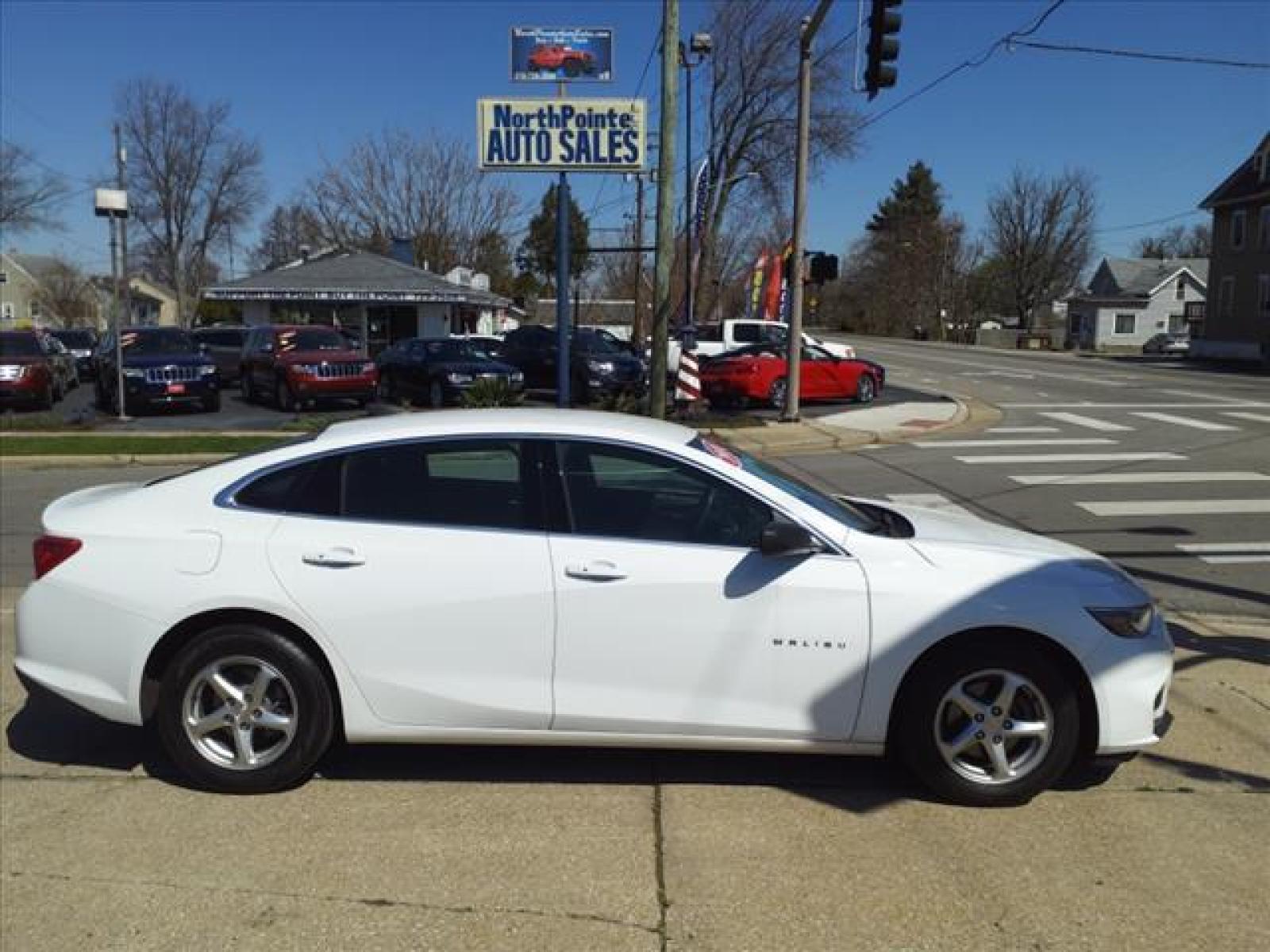 2018 Summit White Chevrolet Malibu LS (1G1ZB5ST5JF) with an 1.5L Ecotec 1.5L Turbo I4 160h Direct Injection engine, 6-Speed Shiftable Automatic transmission, located at 5505 N. Summit St., Toledo, OH, 43611, (419) 729-2688, 41.654953, -83.530014 - Photo #0