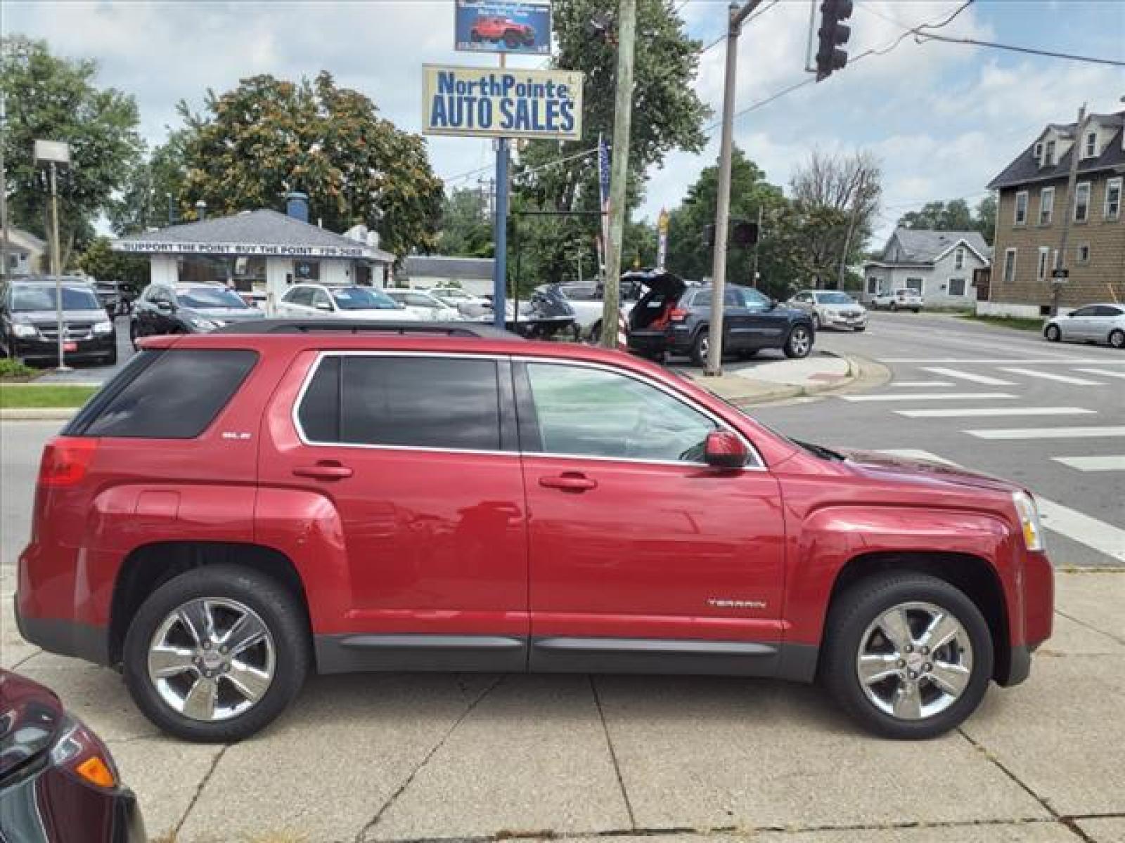 2014 Crystal Red Tintcoat GMC Terrain SLE-2 (2GKALREK6E6) with an 2.4L Ecotec 2.4L I4 182hp 172f Direct Injection engine, 6-Speed Shiftable Automatic transmission, located at 5505 N. Summit St., Toledo, OH, 43611, (419) 729-2688, 41.654953, -83.530014 - Bring your Digital Music collection to life. This baby is ready to RoCk! Just Plug It In! Buy with confidence - maintenance records are available for this vehicle showing immaculate care. Breathe easy! This is a Non Smoker vehicle! This vehicle is loaded with lot of extras. No need to speak up - Photo #0