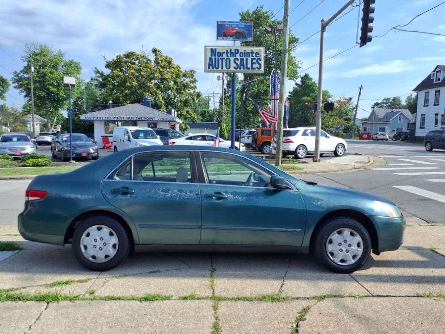 2003 Noble Green Pearl Honda Accord LX (1HGCM56353A) with an 2.4L 2.4L I4 160hp 161ft. lbs. Fuel Injected engine, 5-Speed Automatic transmission, located at 5505 N. Summit St., Toledo, OH, 43611, (419) 729-2688, 41.654953, -83.530014 - Photo#0