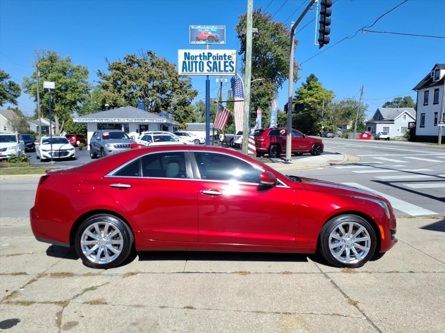 2018 Red Obsession Tintcoat Cadillac ATS 2.0T Luxury (1G6AF5SX9J0) with an 2.0L 2.0L Turbo I4 272hp 295ft. lbs. Direct Injection engine, 8-Speed Shiftable Automatic transmission, located at 5505 N. Summit St., Toledo, OH, 43611, (419) 729-2688, 41.654953, -83.530014 - Photo#0
