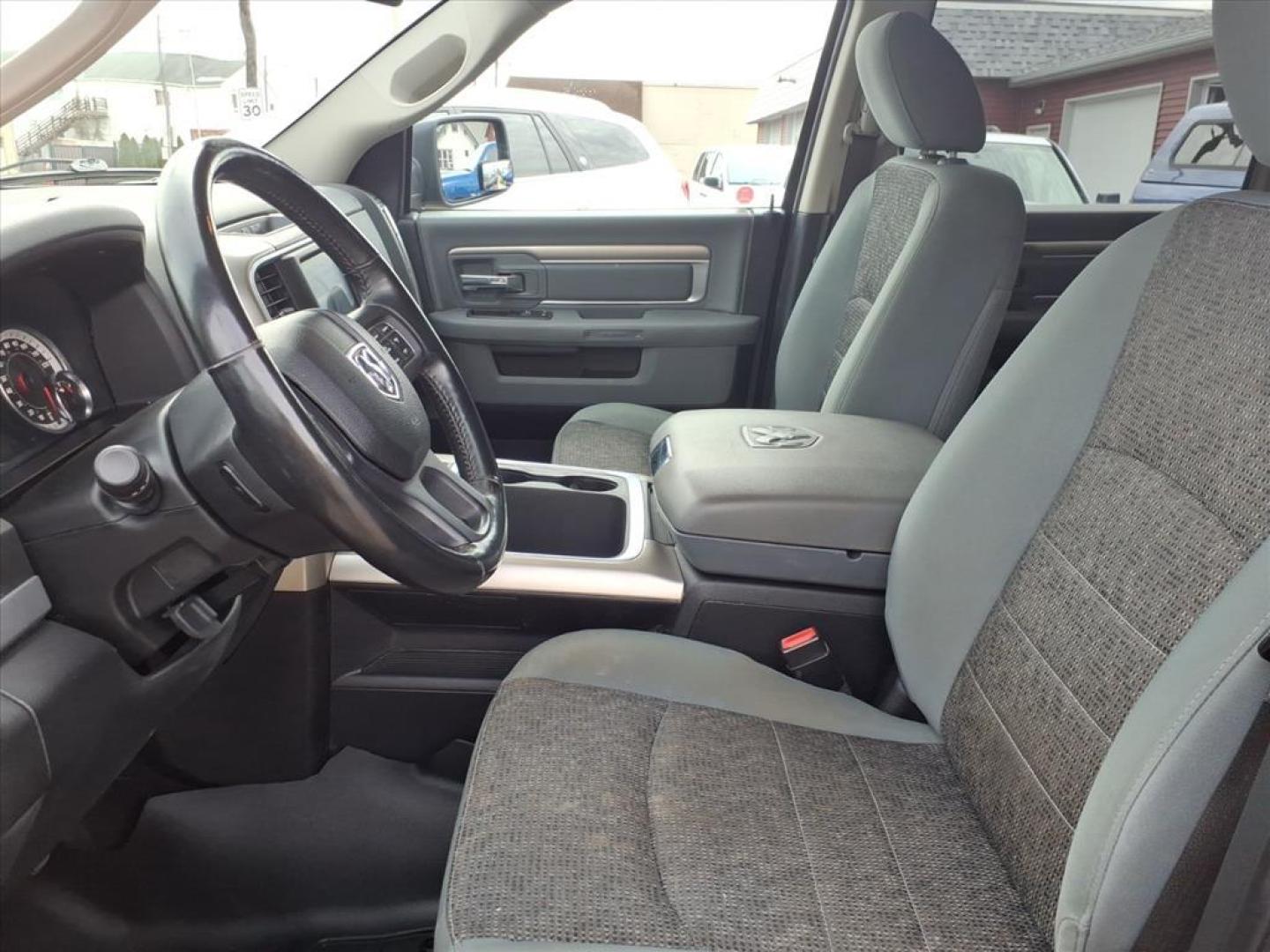 2018 Black Clear Coat RAM 1500 Big Horn (1C6RR7LTXJS) with an 5.7L HEMI 5.7L V8 395hp 410ft. lbs. Sequential Multiport Fuel Injection engine, 8-Speed Shiftable Automatic transmission, located at 5505 N. Summit St., Toledo, OH, 43611, (419) 729-2688, 41.654953, -83.530014 - Photo#1