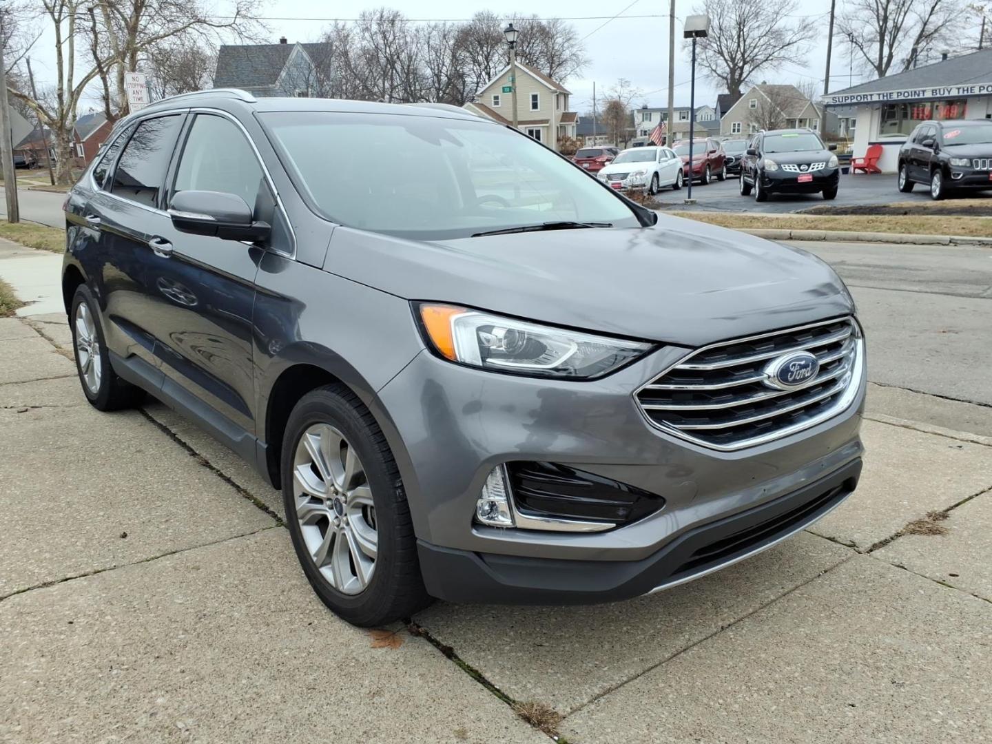 2019 Dk. Gray Ford Edge Titanium (2FMPK4K9XKB) with an 2.0L EcoBoost 2.0L Turbo I4 250hp 280ft. lbs. Direct Injection engine, 8-Speed Shiftable Automatic transmission, located at 5505 N. Summit St., Toledo, OH, 43611, (419) 729-2688, 41.654953, -83.530014 - Photo#19