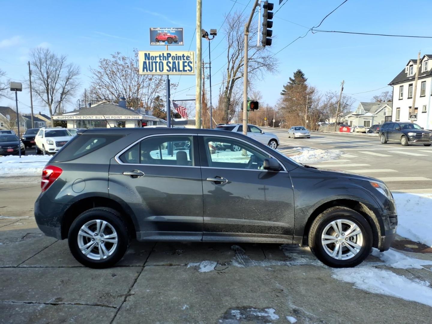 2017 Nightfall Gray Metallic Chevrolet Equinox LS (2GNALBEK9H1) with an 2.4L Ecotec 2.4L I4 182hp 172ft. lbs. Direct Injection engine, 6-Speed Shiftable Automatic transmission, located at 5505 N. Summit St., Toledo, OH, 43611, (419) 729-2688, 41.654953, -83.530014 - Photo#0