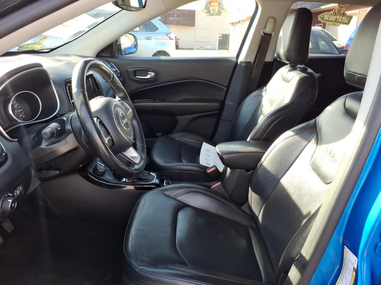 2018 Laser Blue Pearl Coat Jeep Compass Limited (3C4NJDCB7JT) with an 2.4L Tigershark 2.4L I4 180hp 175ft. lbs. Sequential Multiport Fuel Injection engine, 9-Speed Shiftable Automatic transmission, located at 5505 N. Summit St., Toledo, OH, 43611, (419) 729-2688, 41.654953, -83.530014 - Photo#1