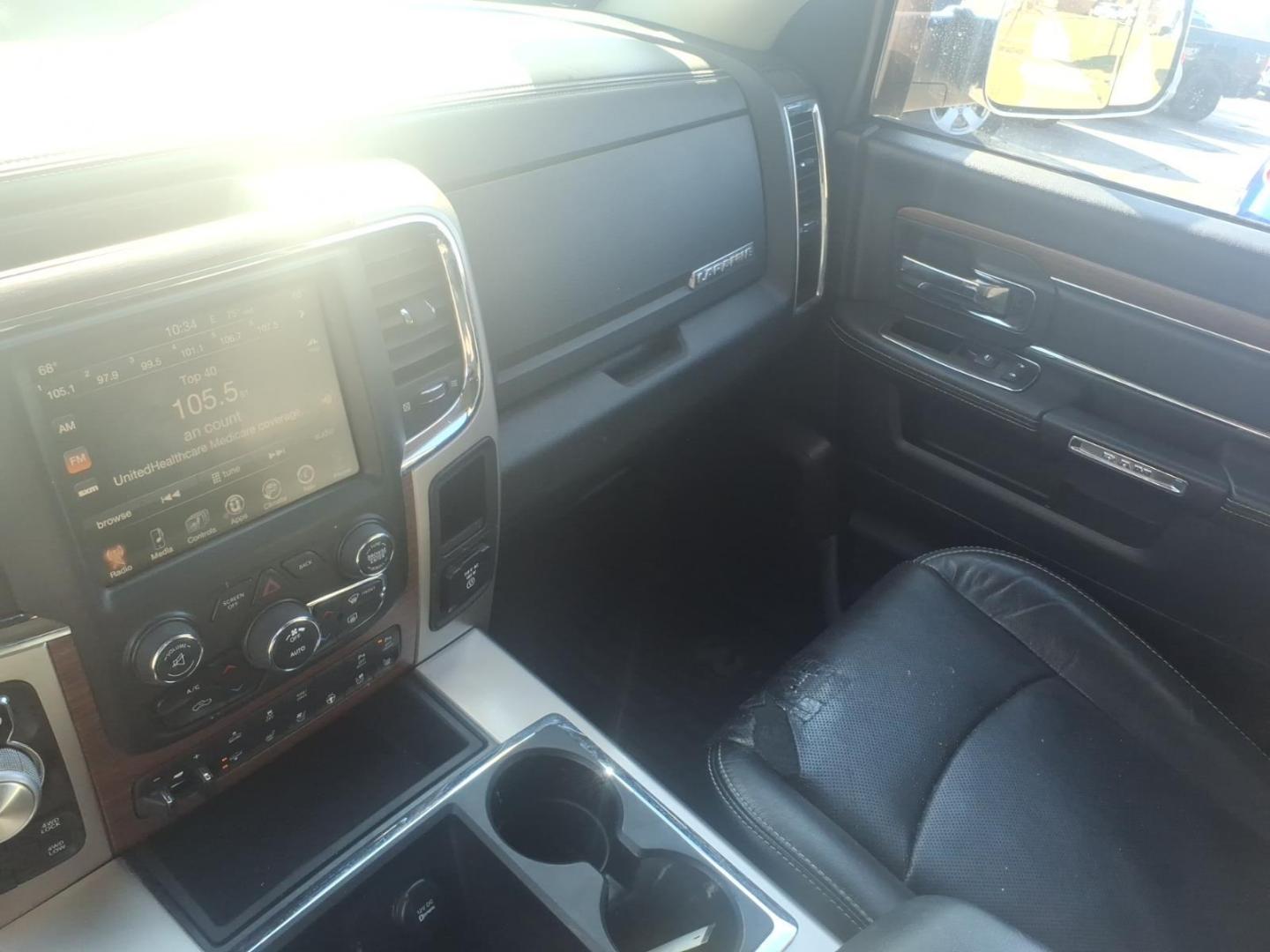 2015 Brilliant Black Crystal Pearl Coat/Bright Silver M RAM 1500 Laramie (1C6RR7VT0FS) with an 5.7L HEMI 5.7L V8 395hp 410ft. lbs. Sequential Multiport Fuel Injection engine, 8-Speed Shiftable Automatic transmission, located at 5505 N. Summit St., Toledo, OH, 43611, (419) 729-2688, 41.654953, -83.530014 - Photo#12