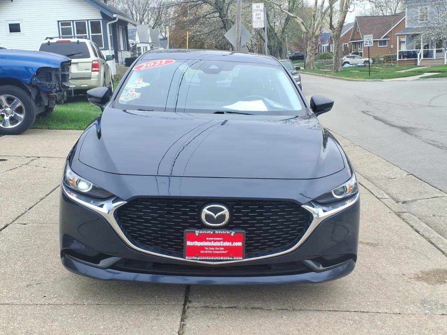 2021 Deep Crystal Blue Mica 42m Mazda Mazda3 Sedan Preferred (JM1BPBCL5M1) with an 2.5L SKYACTIV-G 2.5L I4 186hp 186ft. lbs. Direct Injection engine, 6-Speed Shiftable Automatic w/Sport Transmission transmission, located at 5505 N. Summit St., Toledo, OH, 43611, (419) 729-2688, 41.654953, -83.530014 - Photo#24