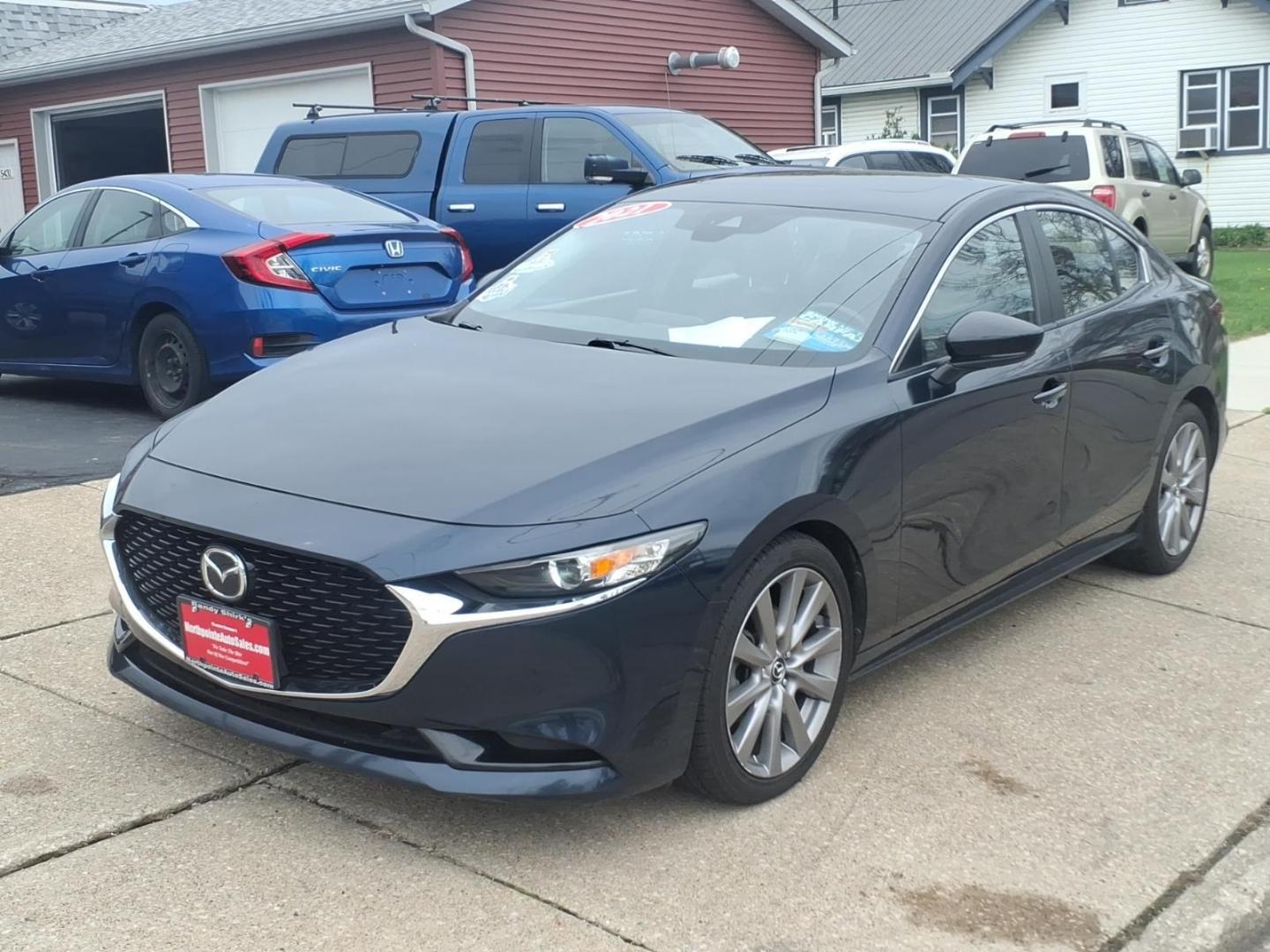 2021 Deep Crystal Blue Mica 42m Mazda Mazda3 Sedan Preferred (JM1BPBCL5M1) with an 2.5L SKYACTIV-G 2.5L I4 186hp 186ft. lbs. Direct Injection engine, 6-Speed Shiftable Automatic w/Sport Transmission transmission, located at 5505 N. Summit St., Toledo, OH, 43611, (419) 729-2688, 41.654953, -83.530014 - Photo#25