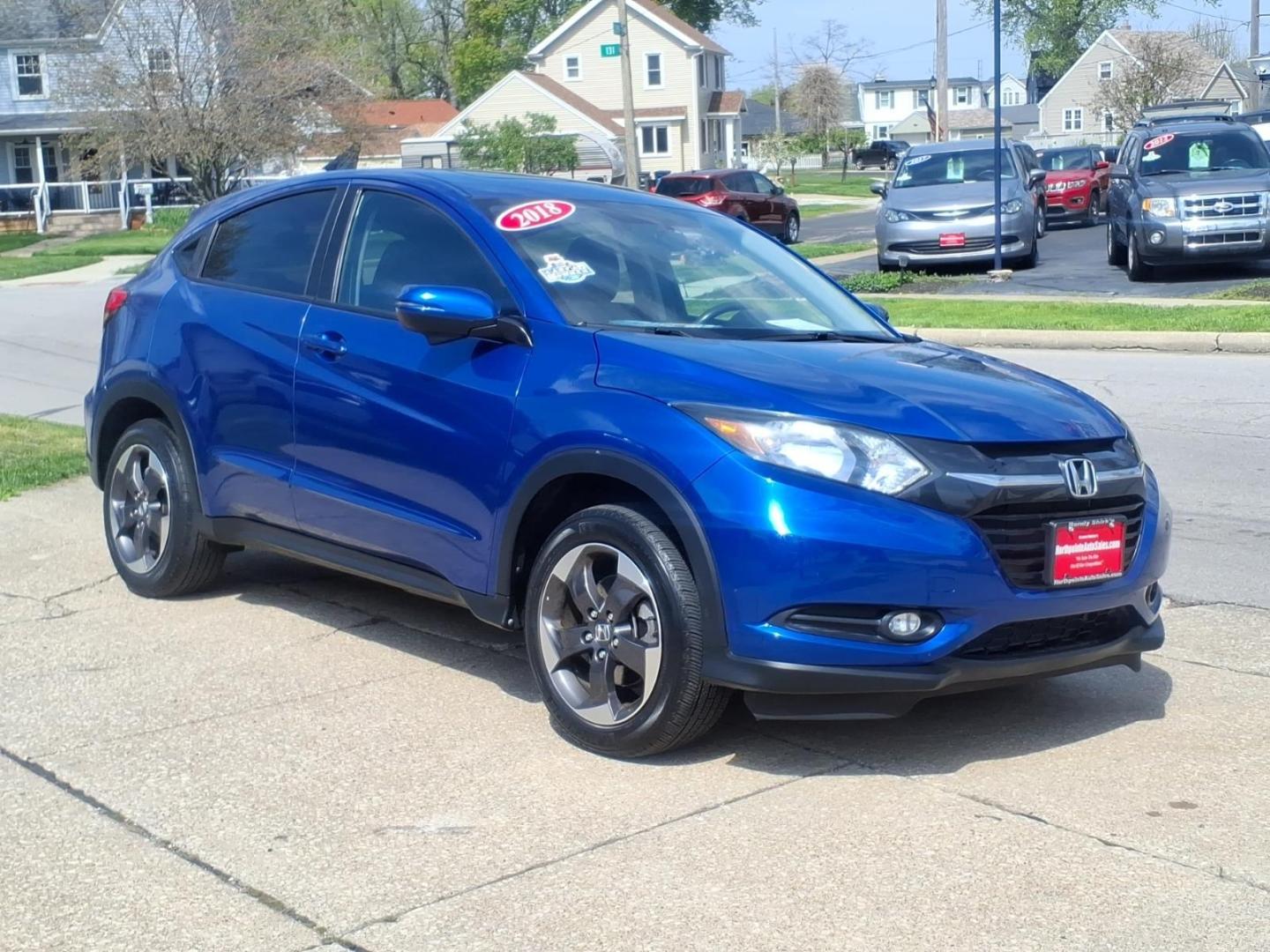 2018 Aegean Blue Metallic Bs Honda HR-V EX (3CZRU6H52JG) with an 1.8L 1.8L I4 141hp 127ft. lbs. Sequential Multiport Fuel Injection engine, 7-Speed Shiftable CVT transmission, located at 5505 N. Summit St., Toledo, OH, 43611, (419) 729-2688, 41.654953, -83.530014 - Photo#30
