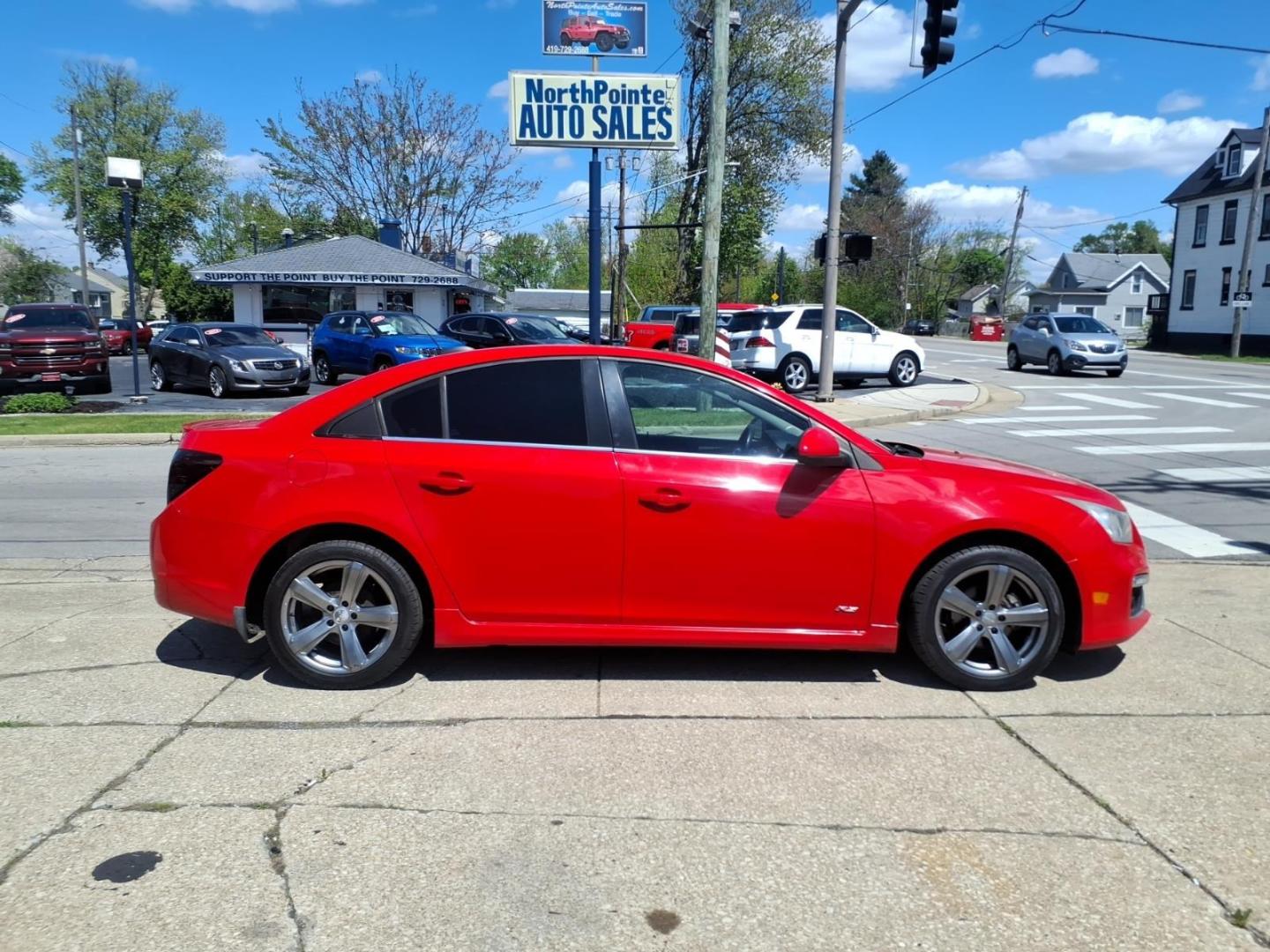 2015 Red Hot G7c Chevrolet Cruze 1LT Auto (1G1PC5SBXF7) with an 1.4L Ecotec 1.4L Turbo I4 138hp 148ft. lbs. Sequential Multiport Fuel Injection engine, 6-Speed Shiftable Automatic w/Overdrive transmission, located at 5505 N. Summit St., Toledo, OH, 43611, (419) 729-2688, 41.654953, -83.530014 - Photo#0
