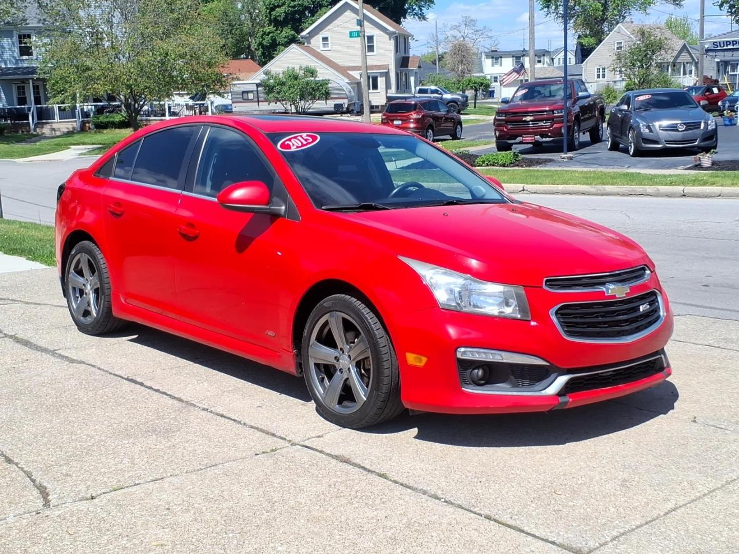 2015 Red Hot G7c Chevrolet Cruze 1LT Auto (1G1PC5SBXF7) with an 1.4L Ecotec 1.4L Turbo I4 138hp 148ft. lbs. Sequential Multiport Fuel Injection engine, 6-Speed Shiftable Automatic w/Overdrive transmission, located at 5505 N. Summit St., Toledo, OH, 43611, (419) 729-2688, 41.654953, -83.530014 - Photo#22