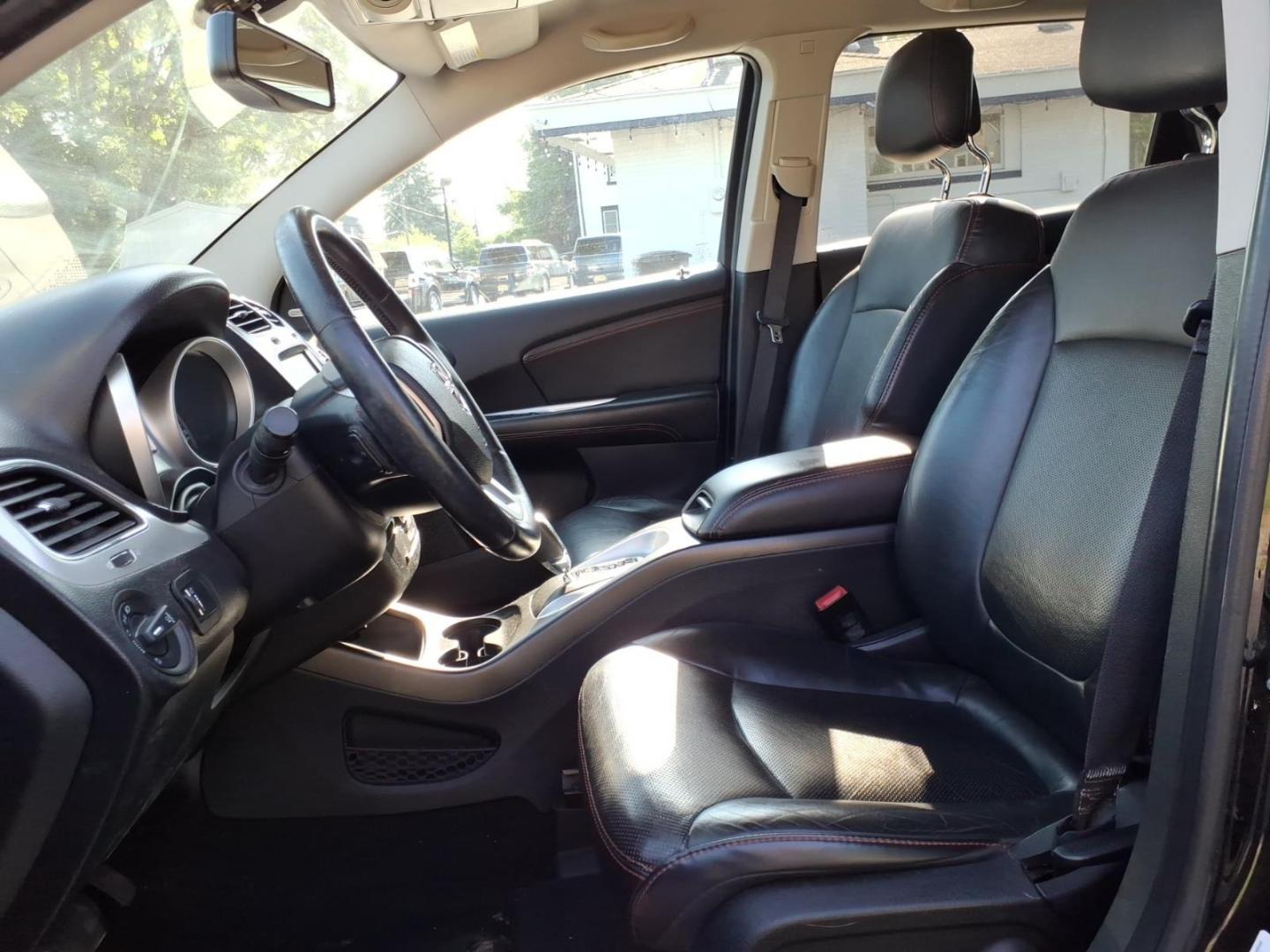 2015 Black Dodge Journey R/T (3C4PDDEG2FT) with an 3.6L Pentastar 3.6L Flex Fuel V6 283hp 260ft. lbs. Sequential Multiport Fuel Injection engine, 6-Speed Shiftable Automatic transmission, located at 5505 N. Summit St., Toledo, OH, 43611, (419) 729-2688, 41.654953, -83.530014- Photo#1