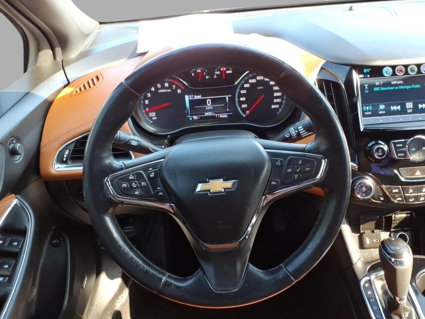 2018 Mosaic Black Metallic Gb8 Chevrolet Cruze Premier Auto (1G1BF5SM3J7) with an 1.4L 1.4L Turbo I4 153hp 177ft. lbs. Direct Injection engine, 6-Speed Shiftable Automatic transmission, located at 5505 N. Summit St., Toledo, OH, 43611, (419) 729-2688, 41.654953, -83.530014- Photo#18