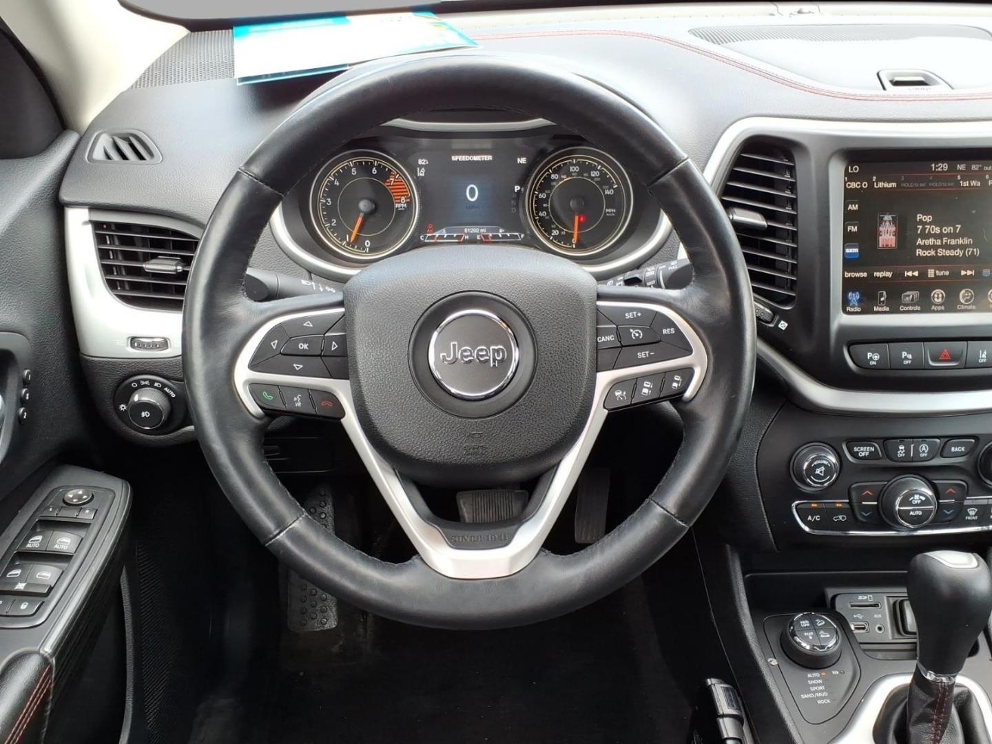 2016 Bright White Clear Coat Pw7 Jeep Cherokee Trailhawk (1C4PJMBS3GW) with an 3.2L 3.2L V6 271hp 239ft. lbs. Sequential Multiport Fuel Injection engine, 4WD 9-Speed Shiftable Automatic transmission, located at 5505 N. Summit St., Toledo, OH, 43611, (419) 729-2688, 41.654953, -83.530014- Photo#17
