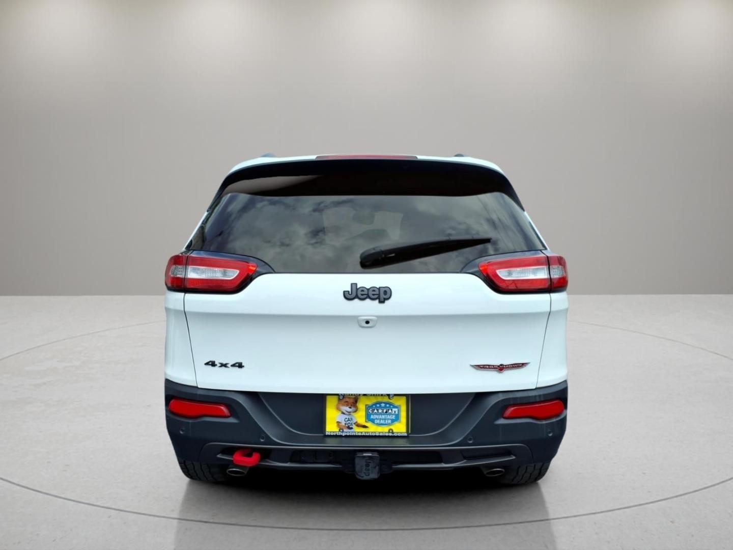 2016 Bright White Clear Coat Pw7 Jeep Cherokee Trailhawk (1C4PJMBS3GW) with an 3.2L 3.2L V6 271hp 239ft. lbs. Sequential Multiport Fuel Injection engine, 4WD 9-Speed Shiftable Automatic transmission, located at 5505 N. Summit St., Toledo, OH, 43611, (419) 729-2688, 41.654953, -83.530014- Photo#23