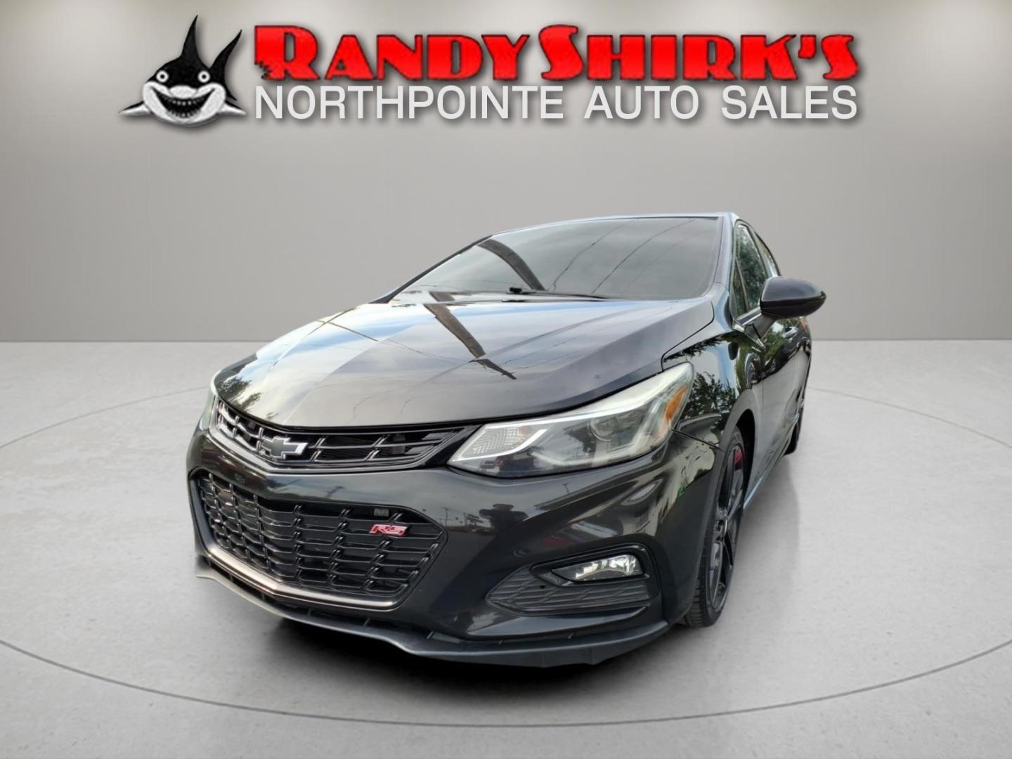2018 Mosaic Black Metallic Gb8 Chevrolet Cruze LT Auto (1G1BE5SM9J7) with an 1.4L 1.4L Turbo I4 153hp 177ft. lbs. Direct Injection engine, 6-Speed Shiftable Automatic transmission, located at 5505 N. Summit St., Toledo, OH, 43611, (419) 729-2688, 41.654953, -83.530014- Photo#0