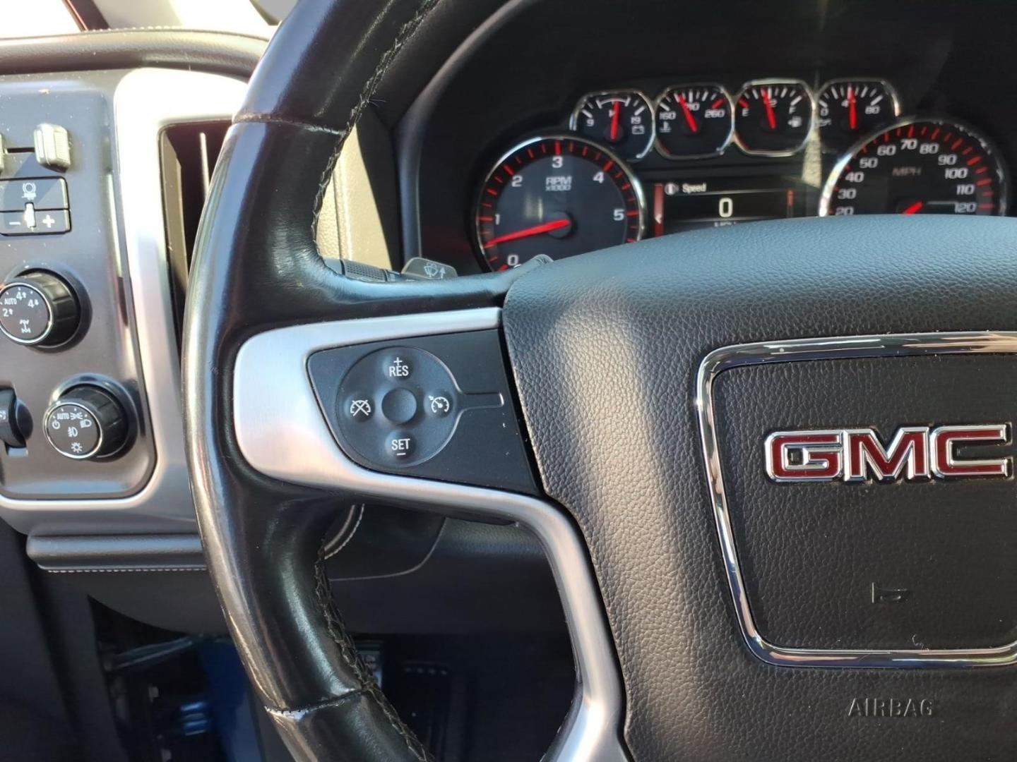 2015 Stone Blue Metallic G1k GMC Sierra 1500 SLT (3GTU2VEJXFG) with an 6.2L EcoTec3 6.2L V8 420hp 460ft. lbs. Direct Injection engine, 8-Speed Shiftable Automatic transmission, located at 5505 N. Summit St., Toledo, OH, 43611, (419) 729-2688, 41.654953, -83.530014- Photo#7
